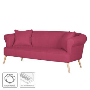 Sofa Lilou (3-Sitzer) Webstoff Weinrot