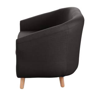 Sofa Little (2-Sitzer) Stoff - Schwarz