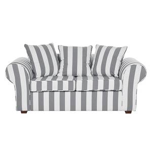 Sofa Colmar (2-Sitzer) Webstoff Grau gestreift - Grau