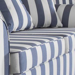 Sofa Colmar (3-Sitzer) Webstoff Blau gestreift - Blau