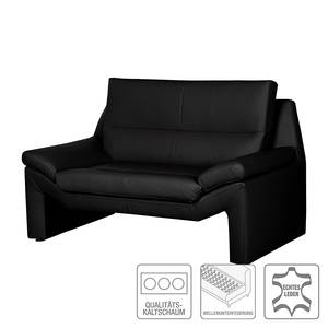 Sofa Longford (2-Sitzer) Echtleder Echtleder - Schwarz