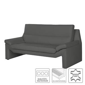 Sofa Longford (3-Sitzer) Echtleder Echtleder - Anthrazit