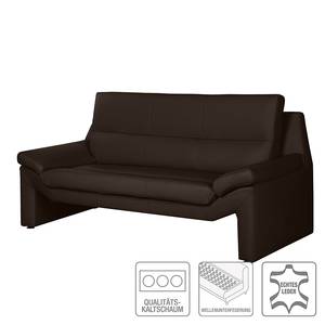 Sofa Longford (3-Sitzer) Echtleder Dunkelbraun