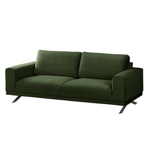 Sofa Lorcy (2,5-Sitzer) fluweel - Antiek groen
