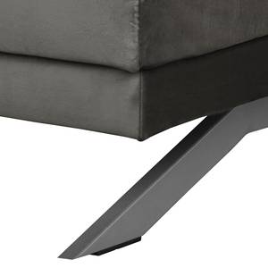 Sofa Lorcy (2-Sitzer) fluweel - Grijs