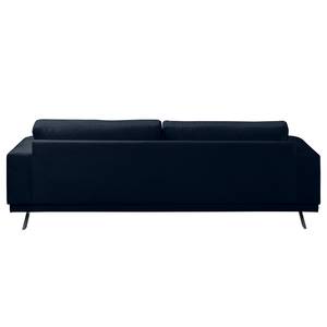 Sofa Lorcy (3-Sitzer) fluweel - Donkerblauw