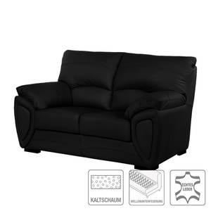 Sofa Luzzi (2-Sitzer) Echtleder Schwarz