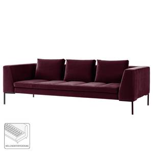 3-Sitzer Sofa MADISON Samt Shyla: Aubergine