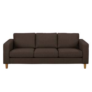 3-Sitzer Sofa MAISON Webstoff Inas: Braun - Ohne Schlaffunktion