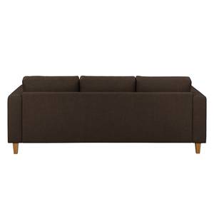 3-Sitzer Sofa MAISON Webstoff Inas: Braun - Ohne Schlaffunktion