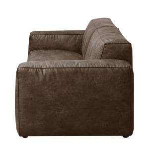 2-Sitzer Sofa LORALAI Microfaser Pina: Dunkelbraun