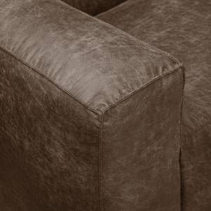 2-Sitzer Sofa LORALAI Microfaser Pina: Dunkelbraun