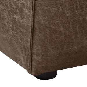 2-Sitzer Sofa LORALAI Microfaser Pina: Dunkelbraun