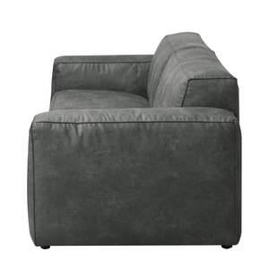 2-Sitzer Sofa LORALAI Microfaser Pina: Dunkelgrau