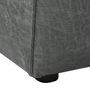 2-Sitzer Sofa LORALAI Microfaser Pina: Dunkelgrau