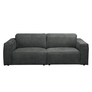 2-Sitzer Sofa LORALAI Echtleder Kena: Anthrazit