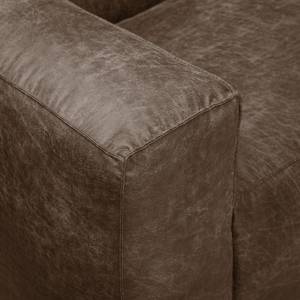 3-Sitzer Sofa LORALAI Microfaser Pina: Dunkelbraun