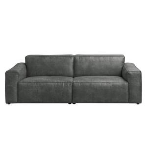 3-Sitzer Sofa LORALAI Microfaser Pina: Dunkelgrau