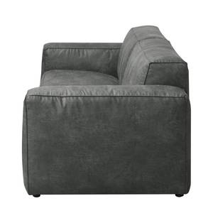 3-Sitzer Sofa LORALAI Microfaser Pina: Dunkelgrau