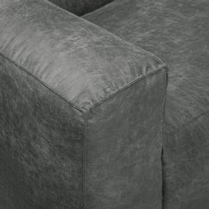 3-Sitzer Sofa LORALAI Microfaser Pina: Dunkelgrau