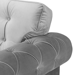 Fauteuil Marau fluweel - Lichtgrijs