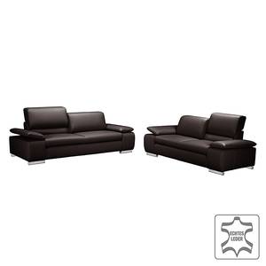 Sofa Masca (3-Sitzer) Echtleder Mokka