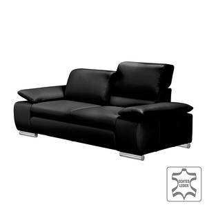 Sofa Masca (3-Sitzer) Echtleder Echtleder - Schwarz