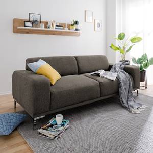 Sofa Meeker (2,5-Sitzer) Strukturstoff Braun - Grau - Textil - 216 x 73 x 90 cm