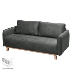 Sofa Mertyn (2,5-Sitzer) Antiklederlook Dunkelgrau