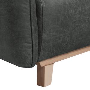 Sofa Mertyn (2,5-Sitzer) Antiklederlook Dunkelgrau