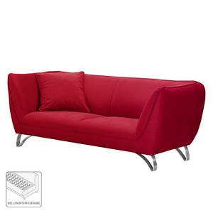 Canapé Michie (2,5 places) Microfibre - Rouge - Accoudoir réglable