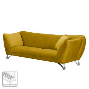 Sofa Michie (3-Sitzer) Microfaser Ocker - Armlehne verstellbar