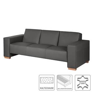 Sofa Midar (3-Sitzer) Echtleder Echtleder - Dunkelgrau