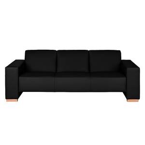 Sofa Midar (3-Sitzer) Echtleder Echtleder - Schwarz