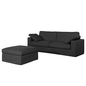 Sofa Moore (3-Sitzer) Webstoff Stoff Valura: Anthrazit