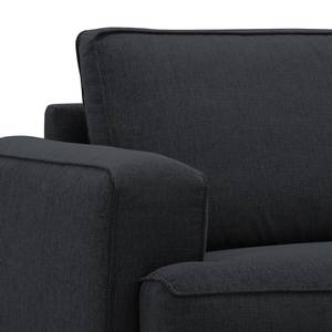 Sofa Navona (3-Sitzer) Webstoff Webstoff Saia: Anthrazit - Schwarz