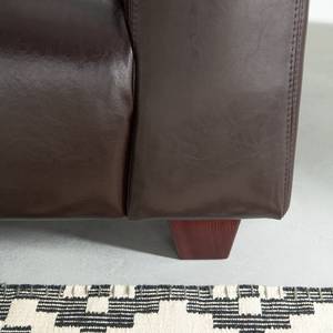 Sofa Nespolo (2-Sitzer) Echtleder / Kunstleder - Dunkelbraun