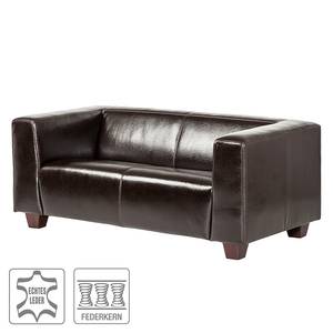 Sofa Nespolo (2-Sitzer) Echtleder / Kunstleder - Dunkelbraun