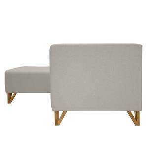 Sofa Ongar I (2-Sitzer) Webstoff Granit - Mit Hocker