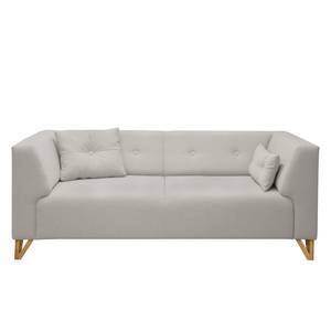Sofa Ongar I (2-Sitzer) Webstoff Granit - Mit Hocker