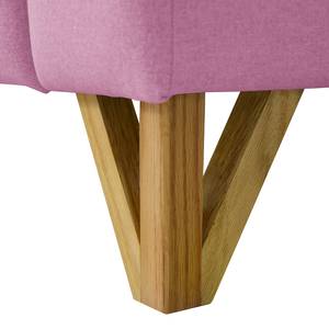 Sofa Ongar I (2-Sitzer) Webstoff Rosa - Mit Hocker