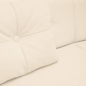 Sofa Ongar II (2-Sitzer) Webstoff Creme - Mit Hocker