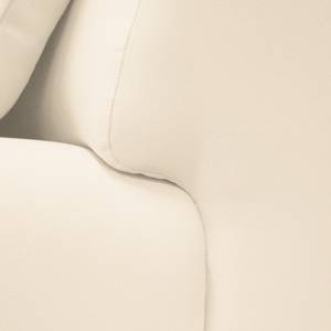 Sofa Ongar II (2-Sitzer) Webstoff Creme - Mit Hocker