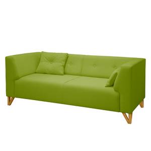 Sofa Ongar II (2-Sitzer) Webstoff Pistaziengrün - Mit Hocker