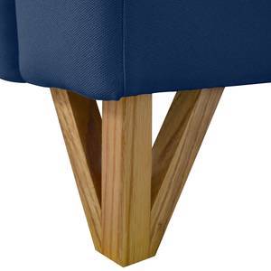 Sofa Ongar II (2-Sitzer) Webstoff Marineblau - Ohne Hocker
