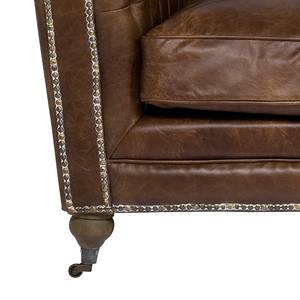 Sofa Oxford Vintage Deluxe (3-Sitzer) Echtleder Braun