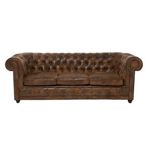 Sofa Oxford Vintage Eco (3-Sitzer) Microfaser Braun