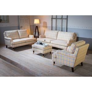 Sofa Passion (3-Sitzer) Webstoff - Mehrfarbig/kariert