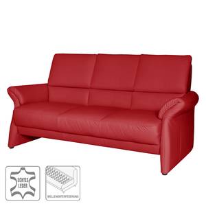 Sofa Patay (3-Sitzer) Echtleder Kirschrot - Schlaffunktion