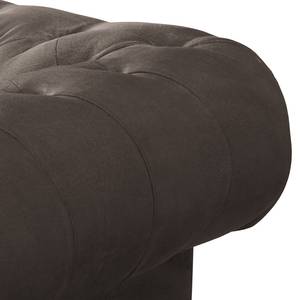 Fauteuil Chesterfield Pintano antieke leerlook - Bruingrijs